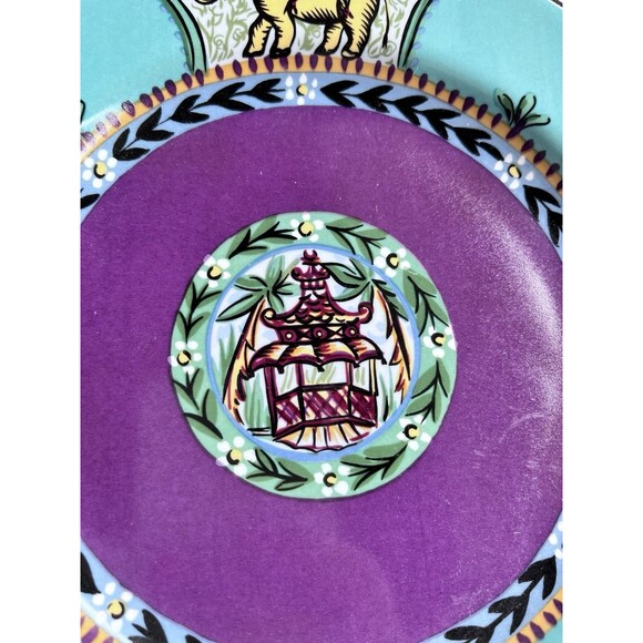 Essex Collection Katmandu by Kate Williams 8" Exotic Chinoiserie Plates Set of 4 - Picture 7 of 9